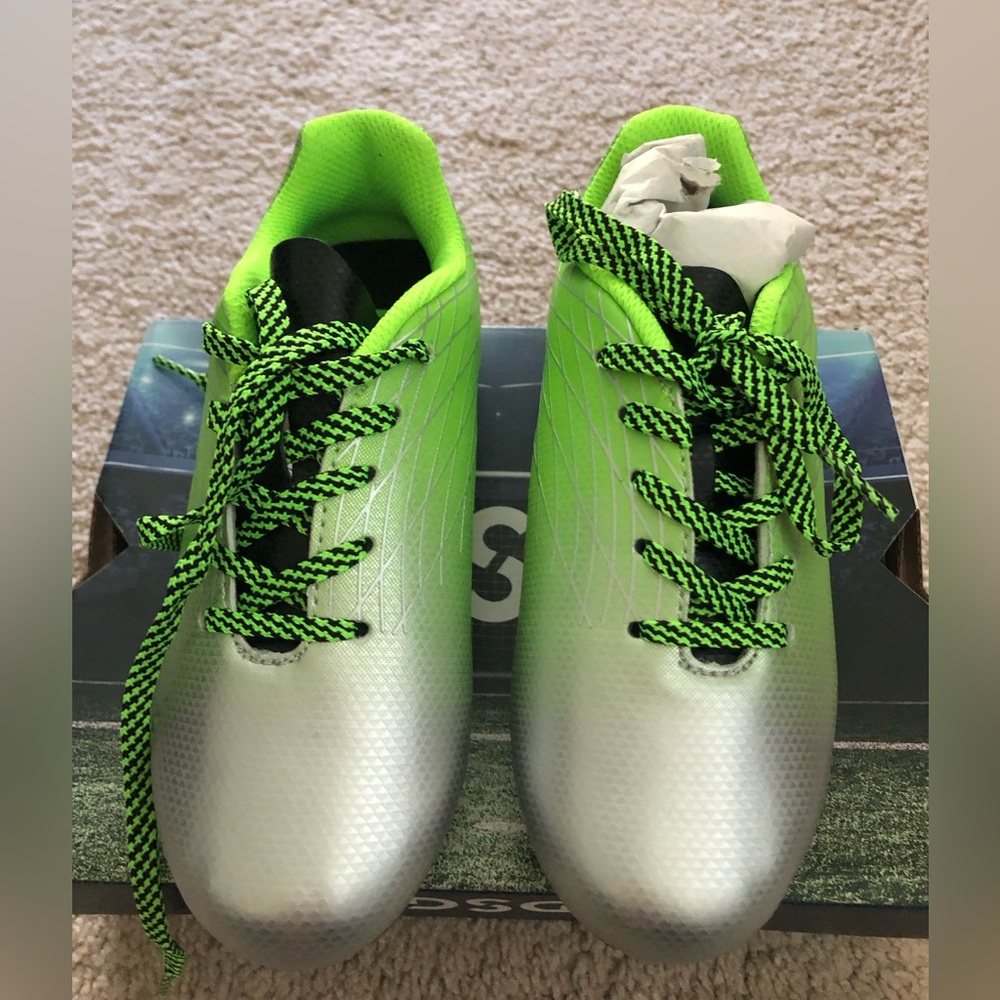 DSG: Kids Soccer Cleats, Ocala 1.0, Green/Silver, Lace/LowTop Outdoor [SIZE 12K] - Picture 2 of 6